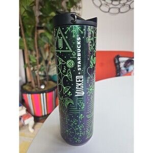 Starbucks Wicked Elphaba Glow In The Dark Tumbler 16 oz No Keychain